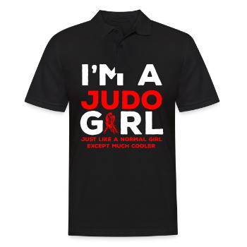 Judo Girl Fighter Arts Martiaux Sports Asie - Polo Homme - noir - Devant - Kai (181cm)
