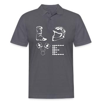 Motocross Motorrad Love Motorradhelm Geschenkidee - Männer Poloshirt - Anthrazit - Vorne - Nico (186cm)