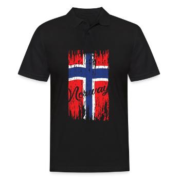 Norway - Flag of Norway - Men's Polo Shirt - black - Front - Kai (181cm)