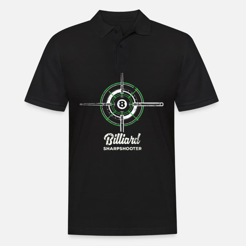 Billard Billiard Biliard Billardkugel Snooker Pool - Männer Poloshirt - Schwarz