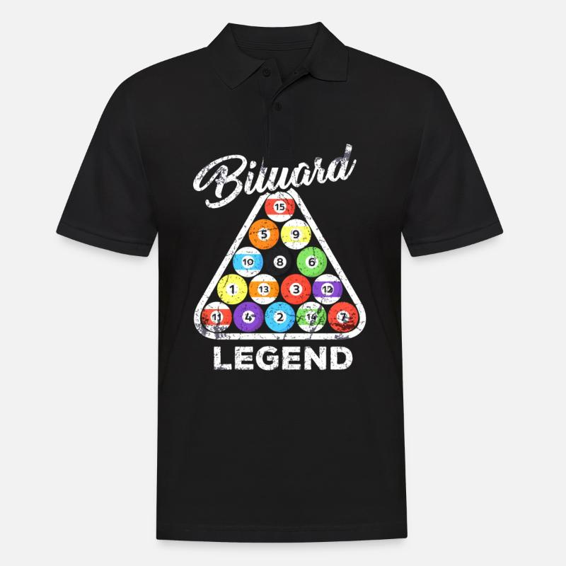 Billard billard billard billard billard billard - Polo Homme - noir