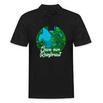 Regenwald Tropen Umweltschutz Natur Klimawandel - Männer Poloshirt - Schwarz - Vorne - Kai (181cm)