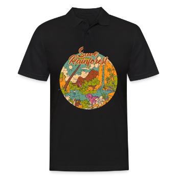 Rainforest tropics environmental protection nature jungle - Men's Polo Shirt - black - Front - Kai (181cm)