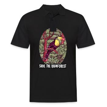 Rainforest tropics environmental protection nature bird - Men's Polo Shirt - black - Front - Kai (181cm)