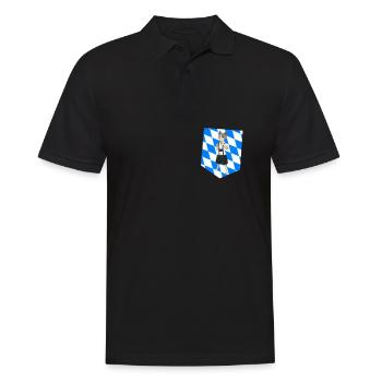 Drapeau bavarois Chat Cadeau - Polo Homme - noir - Devant - Kai (181cm)