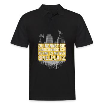 Parkour Wandläufer Plancher Underbar Geschenk - Männer Poloshirt - Schwarz - Vorne - Kai (181cm)