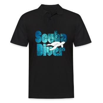 Scuba Diver - tortue - Polo Homme - noir - Devant - Kai (181cm)