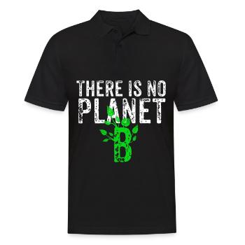 There Is No Planet B - Männer Poloshirt - Schwarz - Vorne - Kai (181cm)