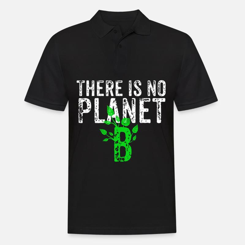 There Is No Planet B - Männer Poloshirt - Schwarz