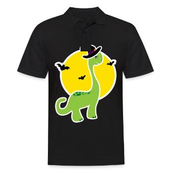 Kids Halloween Dino T-Shirt - Gift idea - Men's Polo Shirt - black - Front - Kai (181cm)