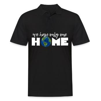 We Have Only One HOME - Men's Polo Shirt - black - Front - Kai (181cm)