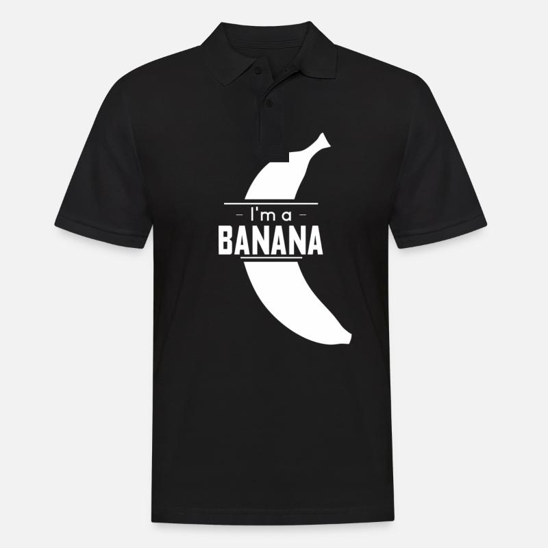 Banane - Männer Poloshirt - Schwarz