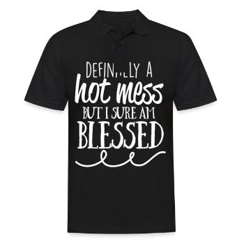 Psaume Don de Dieu Bible Jésus Messi Christ - Polo Homme - noir - Devant - Kai (181cm)