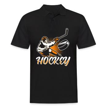 Hockey Hockey sur les sports d'hiver Cadeau rétro - Polo Homme - noir - Devant - Kai (181cm)
