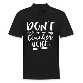 Lehrer Geschenk Bildung Schule Sprüche Lehramt - Männer Poloshirt - Schwarz - Vorne - Kai (181cm)