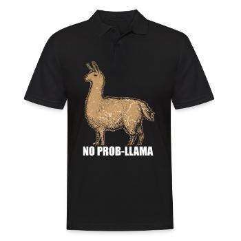 lama - Men's Polo Shirt - black - Front - Kai (181cm)