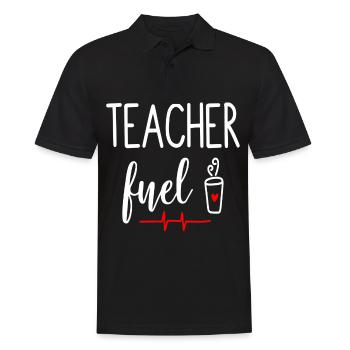 Lehrer Geschenk Bildung Schule Sprüche Lehramt - Männer Poloshirt - Schwarz - Vorne - Kai (181cm)