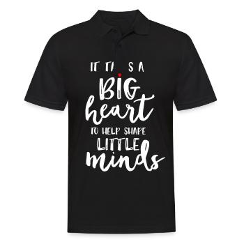 Lehrer Geschenk Bildung Schule Sprüche Lehramt - Männer Poloshirt - Schwarz - Vorne - Kai (181cm)