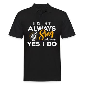 Karaoke - Männer Poloshirt - Schwarz - Vorne - Kai (181cm)