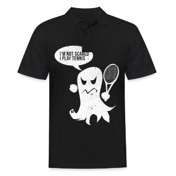 Batte de baseball de tennis cadeau fantôme Halloween - Polo Homme - noir - Devant - Kai (181cm)