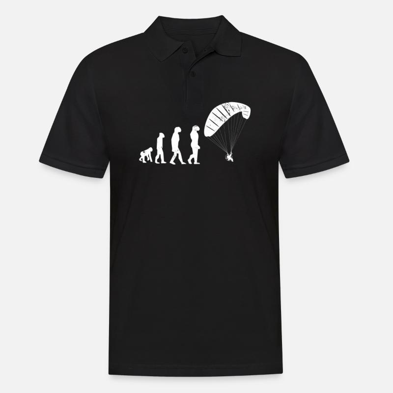 Cadeau Evolution Parapente Paramoteurs - Polo Homme - noir