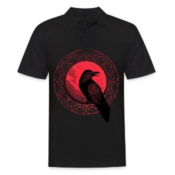 T-shirt Odin Thor Ravens Hugin et Munin pour hommes - Polo Homme - noir - Devant - Kai (181cm)