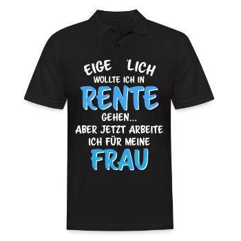 lustiges Geschenk Rente Ruhestand Pension Opa Papa - Männer Poloshirt - Schwarz - Vorne - Kai (181cm)