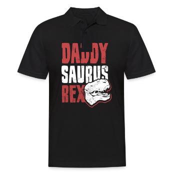 Pappasaurus Rez Daddy Gift - Polo Homme - noir - Devant - Kai (181cm)