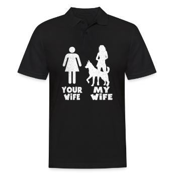 Mon cadeau de berger votre ma dame - Polo Homme - noir - Devant - Kai (181cm)