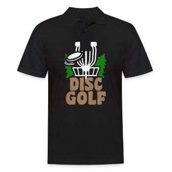 Cadeau de disque panier en bois Fresbee Golf - Polo Homme - noir - Devant - Kai (181cm)