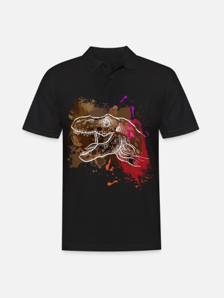 Dinosaure dinosaure - Polo Homme - noir