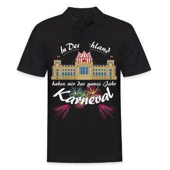 Karneval im Bundestag Zirkus Politik in Berlin - Männer Poloshirt - Schwarz - Vorne - Kai (181cm)