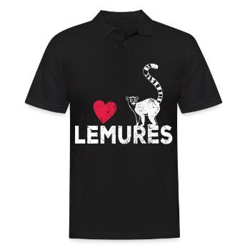 Lémurien - Polo Homme - noir - Devant - Kai (181cm)