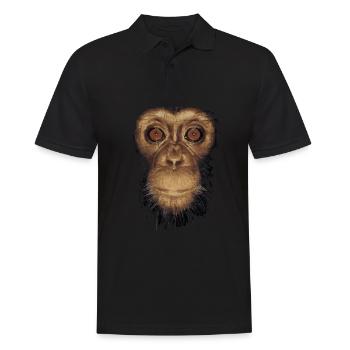 monkey - Men's Polo Shirt - black - Front - Kai (181cm)