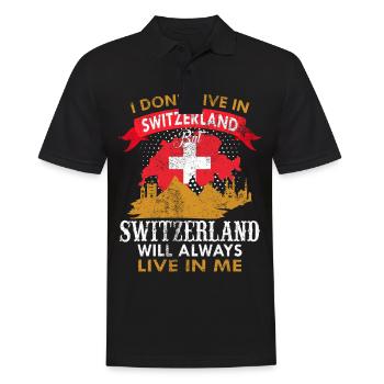 schweiz - Männer Poloshirt - Schwarz - Vorne - Kai (181cm)