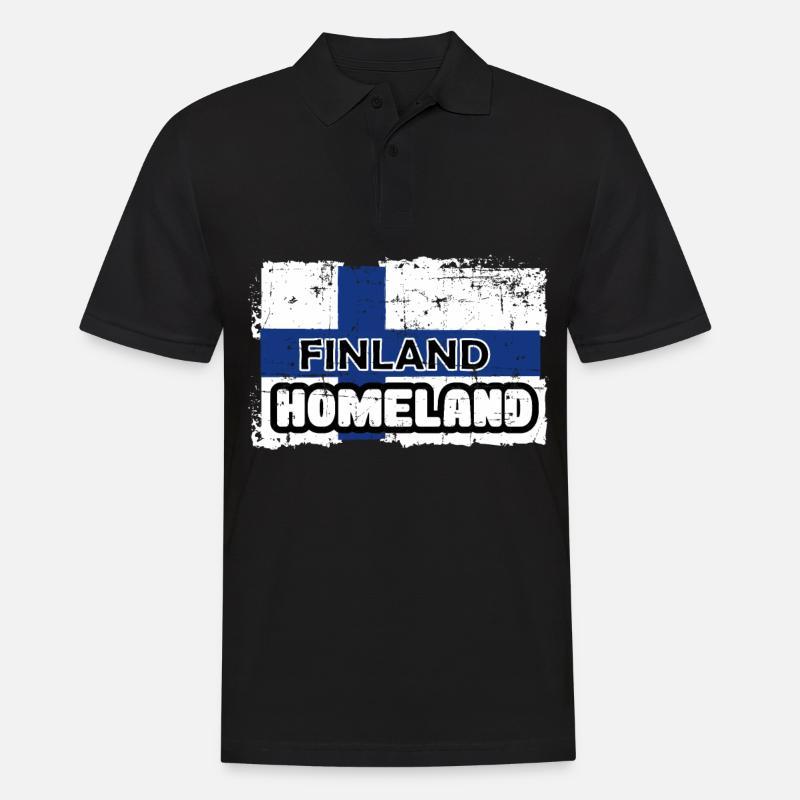 Finland - Männer Poloshirt - Schwarz