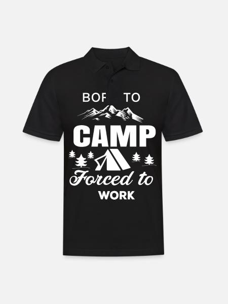 camping - camping - Polo Homme - noir