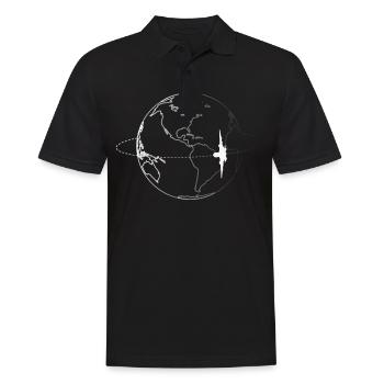 L'avion de liberté de vol de monde d'avion - Polo Homme - noir - Devant - Kai (181cm)
