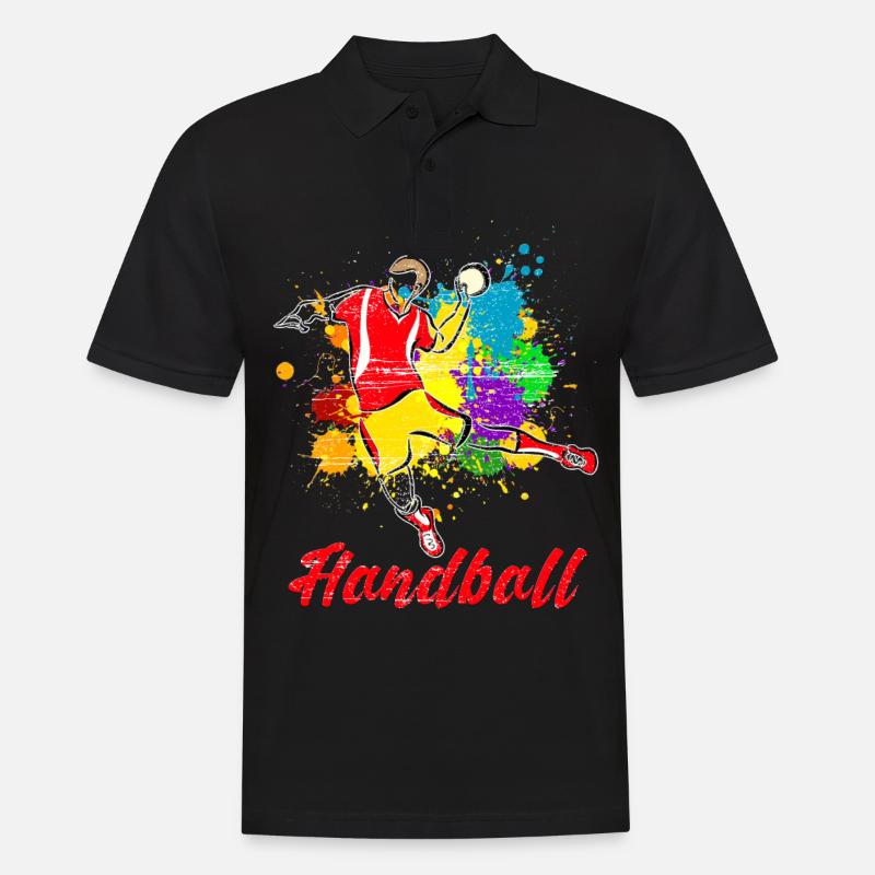 Handball - Männer Poloshirt - Schwarz