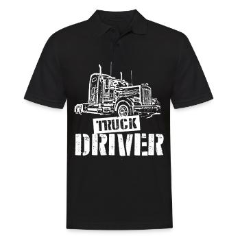 Camion - chauffeur - camionneur - Polo Homme - noir - Devant - Kai (181cm)