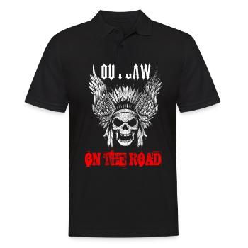 Outlaw on the road - Men's Polo Shirt - black - Front - Kai (181cm)