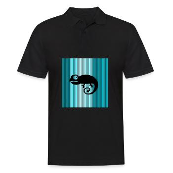 Chamäleon Chameleon - Männer Poloshirt - Schwarz - Vorne - Kai (181cm)