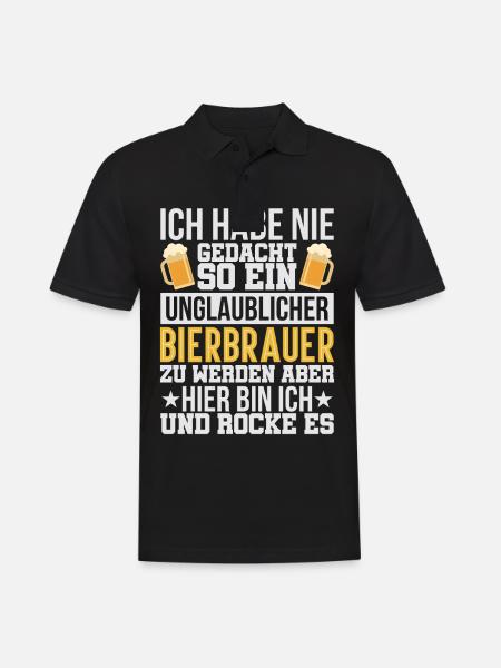 Unglaublicher Bierbrauer - Männer Poloshirt - Schwarz