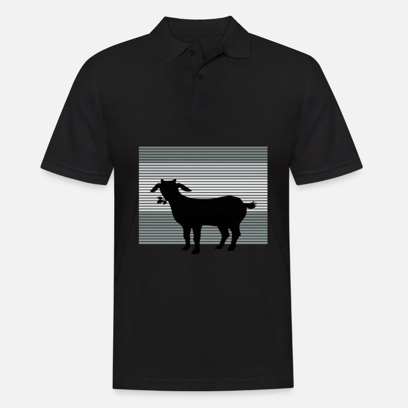 ziege - Männer Poloshirt - Schwarz
