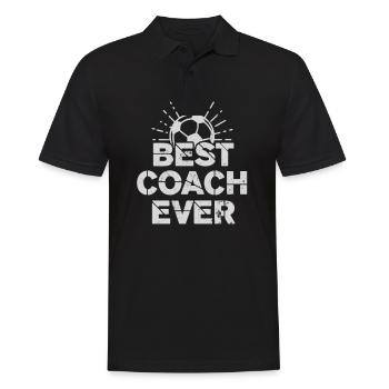 Soccer Coach Best Coach Ever Gift - Men's Polo Shirt - black - Front - Kai (181cm)