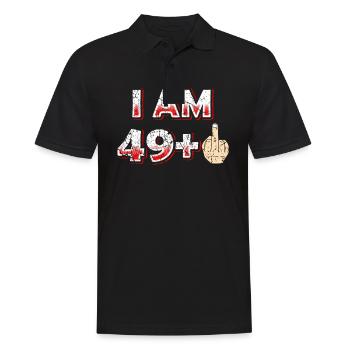50 Geburtstag Happy Birthday 50 Jahre - Männer Poloshirt - Schwarz - Vorne - Kai (181cm)