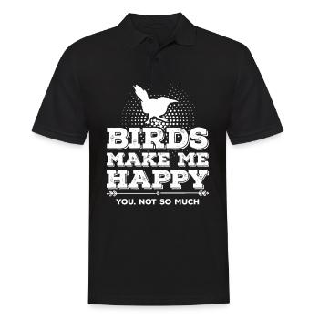Vögel Vogel Spatz - Männer Poloshirt - Schwarz - Vorne - Kai (181cm)
