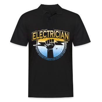 Je suis électricien - Polo Homme - noir - Devant - Kai (181cm)