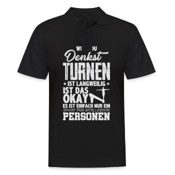 Gymnastics Turnen - Männer Poloshirt - Schwarz - Vorne - Kai (181cm)