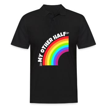 Gay Couple My Other Half Gift - Men's Polo Shirt - black - Front - Kai (181cm)
